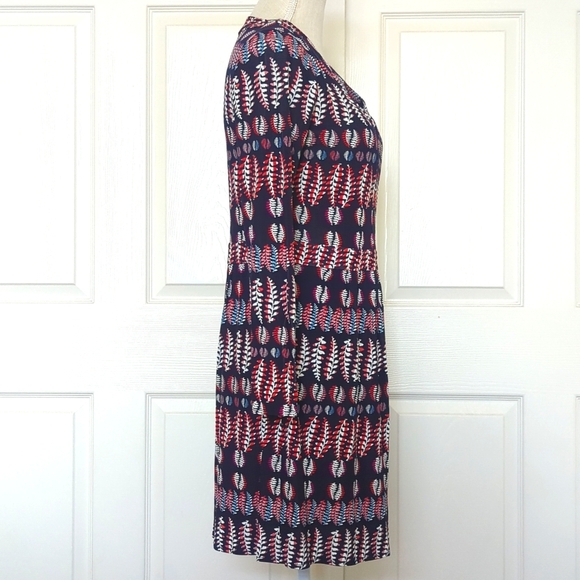 Tory Burch Fantasy Spring Fern Printed Long sleeve Dress - Picture 6 of 9